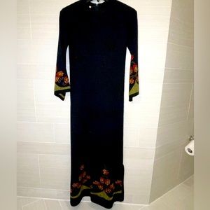 Very vintage maxi wool dress . Purchased at a vintage fair in the Hamptons , NY.
